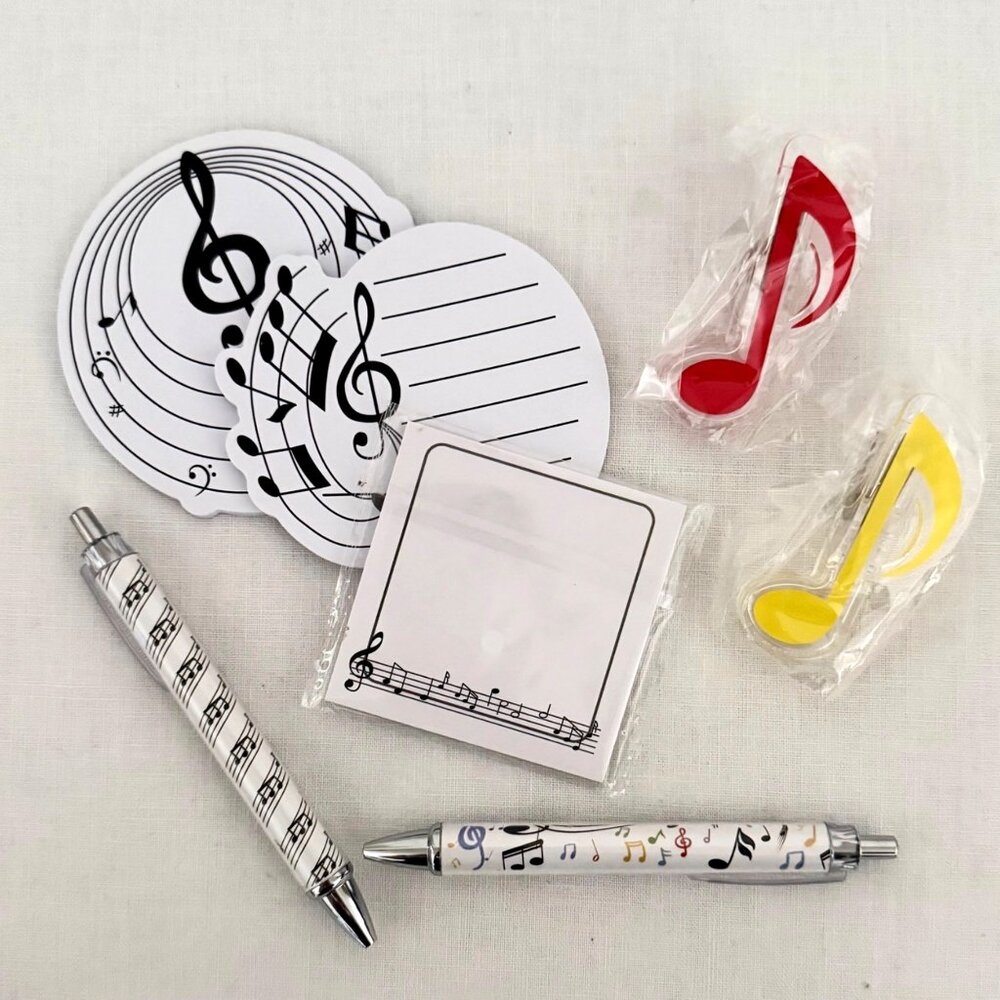 Music Practice Essentials Set Music Notepads Pens Page Holder Clips